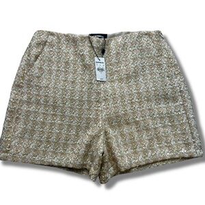 NWT Express Tweed High Waisted Shorts Sz 8